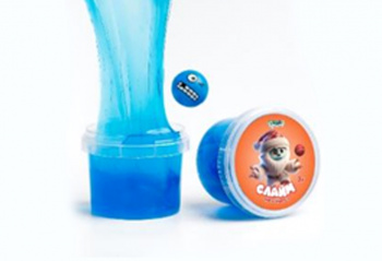 Слайм "Стекло" 90 гр Синий Мяч-Прыгун