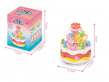 Музыкальная карусель арт. Торт 3326 на бат. в кор.=