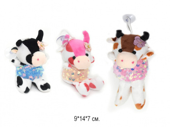 им Коровка арт. 11-M В кофточке с пайетками, цветочком в пак.(24шт.)**