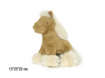 им Лошадь арт. 04702-209 Коричневая со светлой гривой 25*25 см в пак.