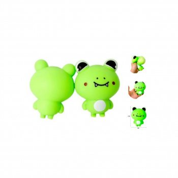 Антистресс арт. UVP-0006 Лягушка улыбка с зубами 12 см (12 шт.) шоубокс