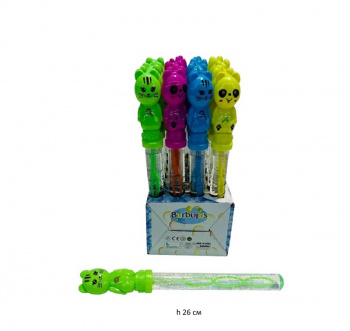 Пузыри мыльные арт. 1802 Зверюшка в ассортименте 26 см (24 шт.) шоубокс•