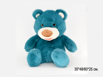 им Медведь арт. 18137-2-209 Норковый бирюзовый коричневый нос 48/60 см в пак.