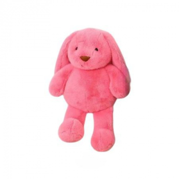 им Зайка арт. 08786-2-209 Вислоухий норковый ярко-розовый коричневый нос 30*22 см в пак.