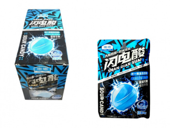 Конфета арт. 851609-4 Кислая "Черника" 24 г 20 шт. в синей кор.*#