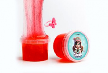 Слайм "СТЕКЛО" 90 гр Красный с колечком