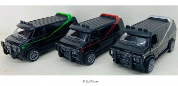 Модель металл. арт. ZY285870/258570 Фургон цвета микс (12 шт.) шоубокс~