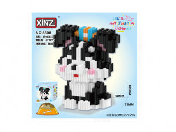 Конструктор арт. 8308-802-805 Микро Собака черно-белая 672 дет. в кор.=|